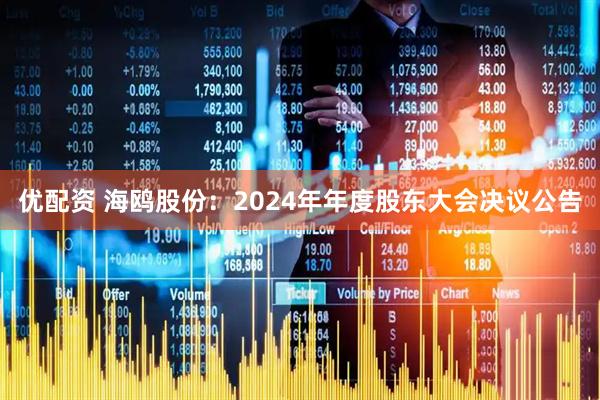 优配资 海鸥股份：2024年年度股东大会决议公告