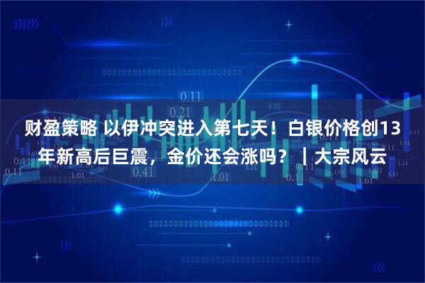 财盈策略 以伊冲突进入第七天!白银价格创13年新高后巨震,金价还会涨吗?|大宗风云