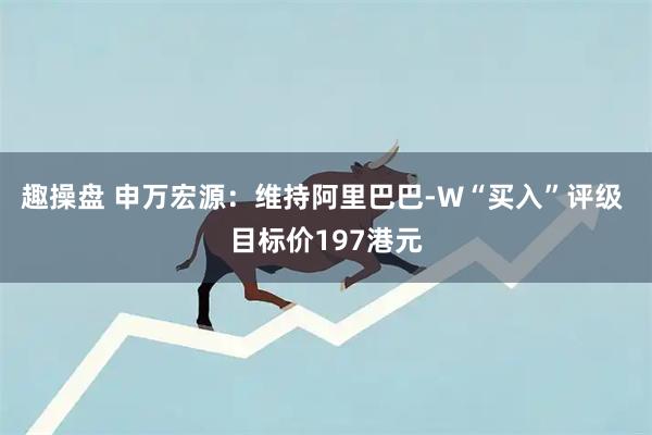 趣操盘 申万宏源：维持阿里巴巴-W“买入”评级 目标价197港元